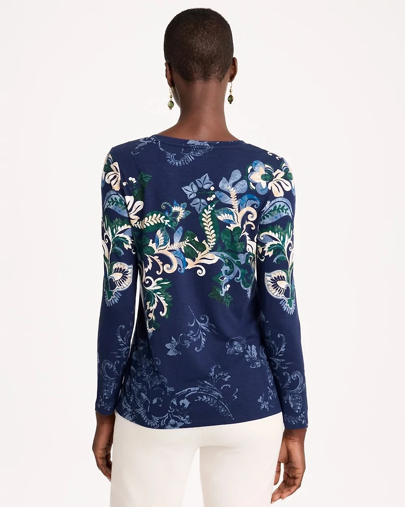Placed Print Touch of Cool™ Layering Tee