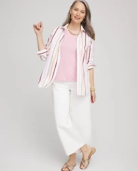 No Iron™ Striped Stretch-Sateen Shirt
