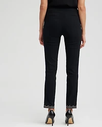 Brigitte Embellished Hem Ankle Pants