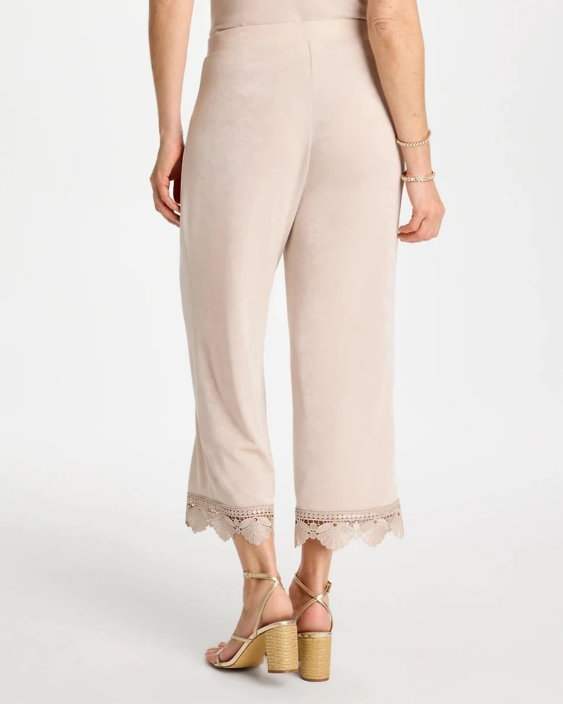 Travelers™ Lace Trim Cropped Pants