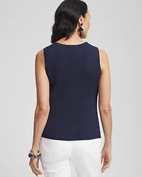 Contrast-Trim Lady Tank