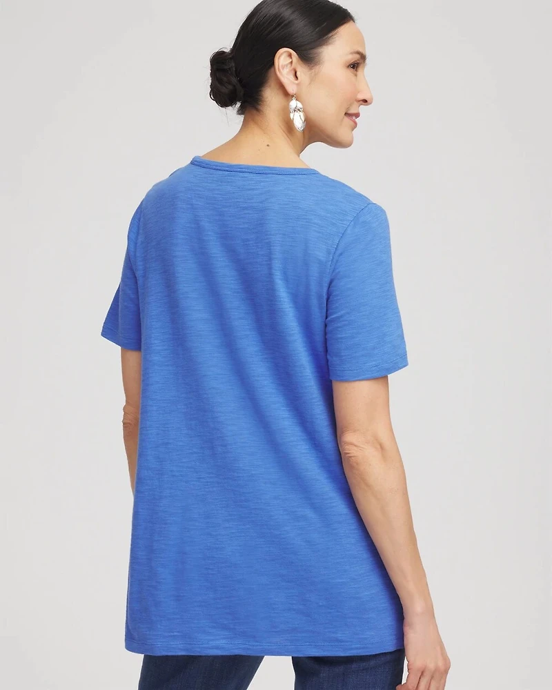 Slub V-Neck Tee