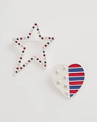 Americana Brooch Set of Two