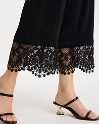 Travelers™ Lace Trim Cropped Pants