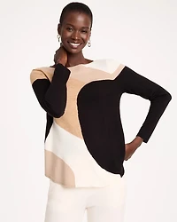 Intarsia Ella Bateau Pullover Sweater