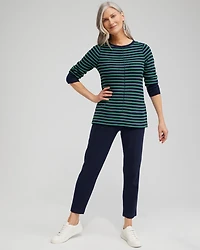 Zenergy® Waffle Knit Stripe Top