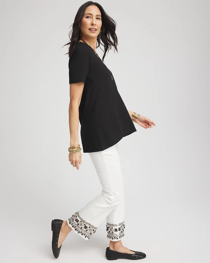 Slub V-Neck Tee