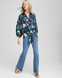 Wildflower Tie-Front Batwing Blouse