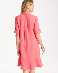 Linen Flounce Dress