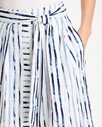 Palermo Striped Tie-Front Skirt