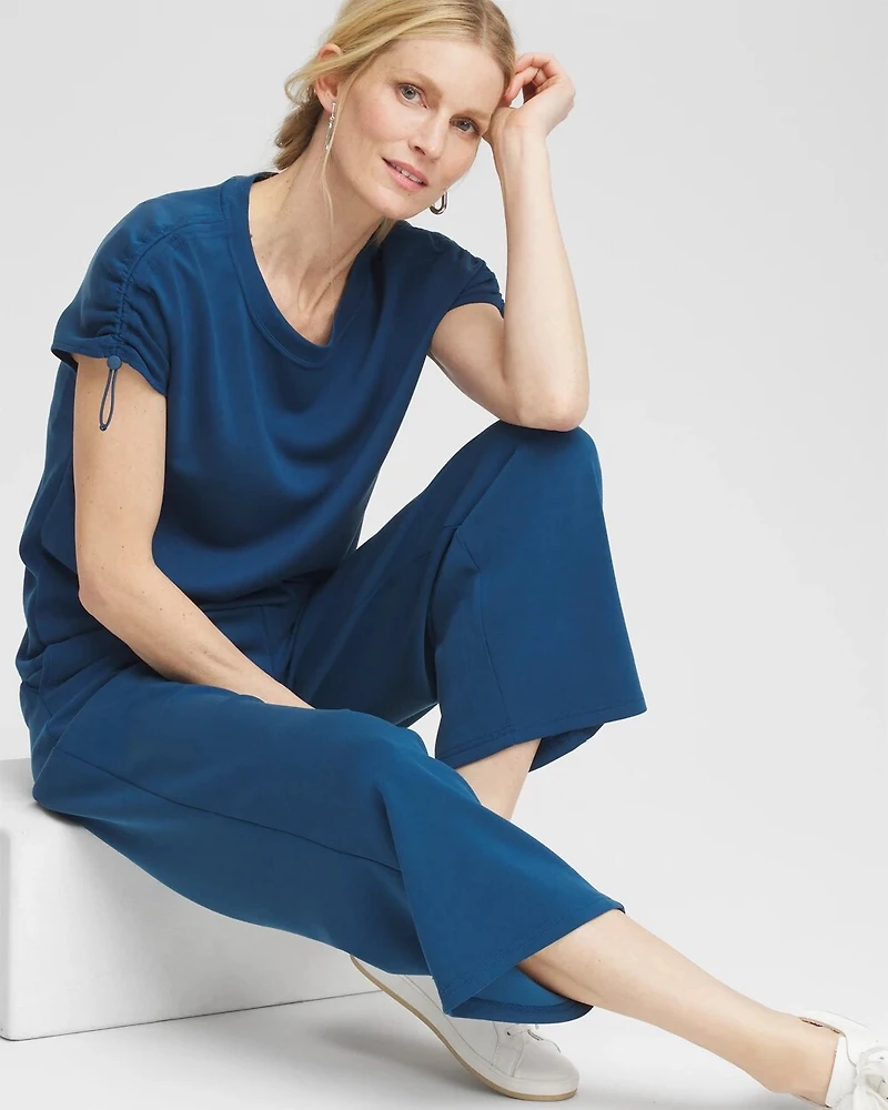 Zenergy® Sueded Scuba Cap Sleeve Tee