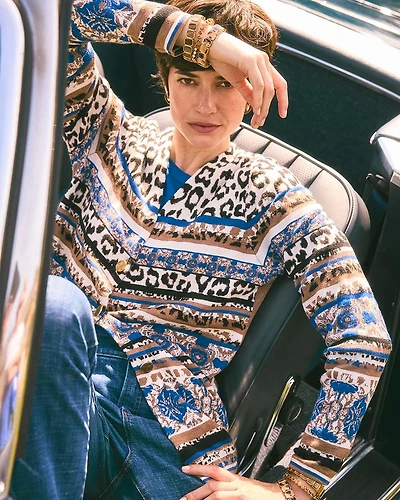 Animal Fair Isle Cardigan