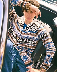 Animal Fair Isle Cardigan