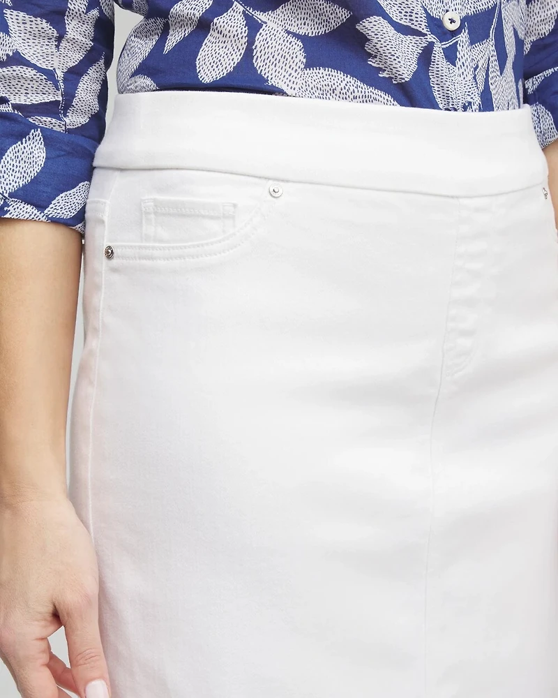 No Stain Pull-on Fray Hem Skort