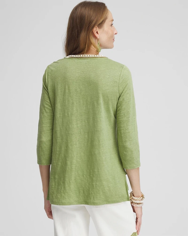 Linen Embellished Tunic