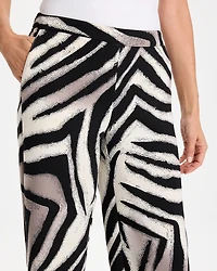 Zebra Animal Print Crepe Pants