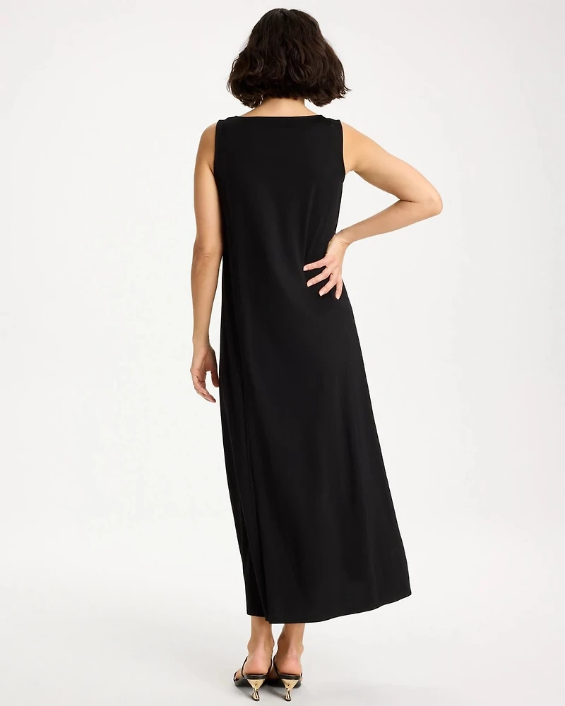 Petite Ponte Seamed Maxi Dress