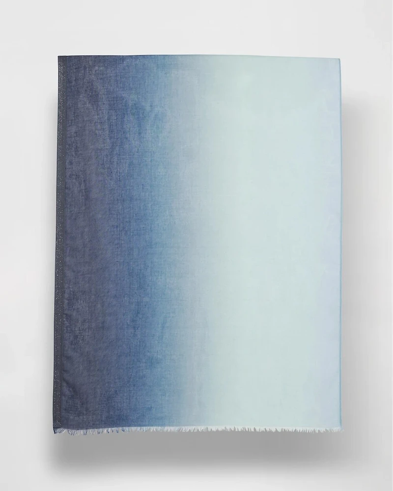 Woven Ombre Metallic Oblong Scarf