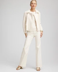 Fur Trim Moto Cardigan