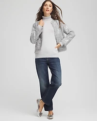 Metallic Turtleneck Pullover Sweaters