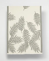 Palm Embroidered Oblong Scarf