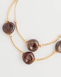 Double-Strand Beaded Necklace