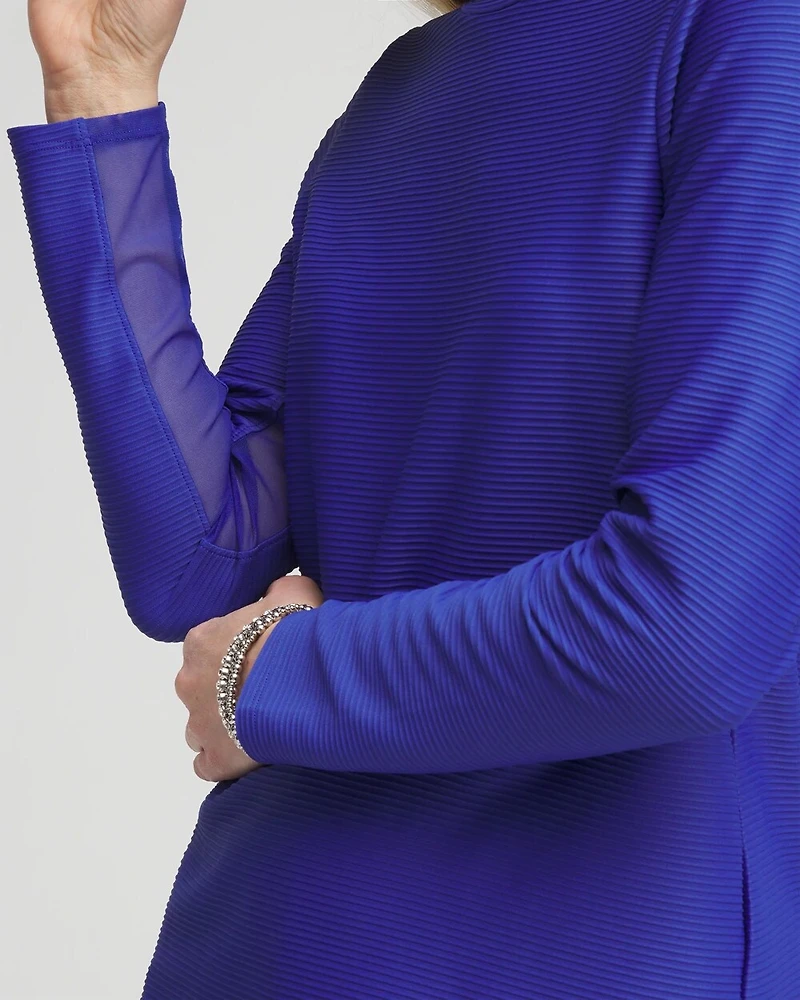Zenergy® UPF Crew Neck Mesh-Inset Pullover