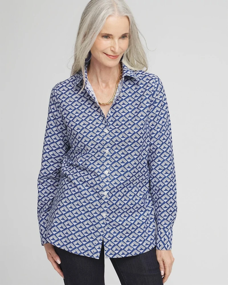 No Iron™ Diamond Print Shirt