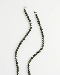 Long Green Resin Beaded Necklace