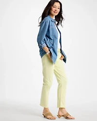 Denim Cinch Waist Jacket