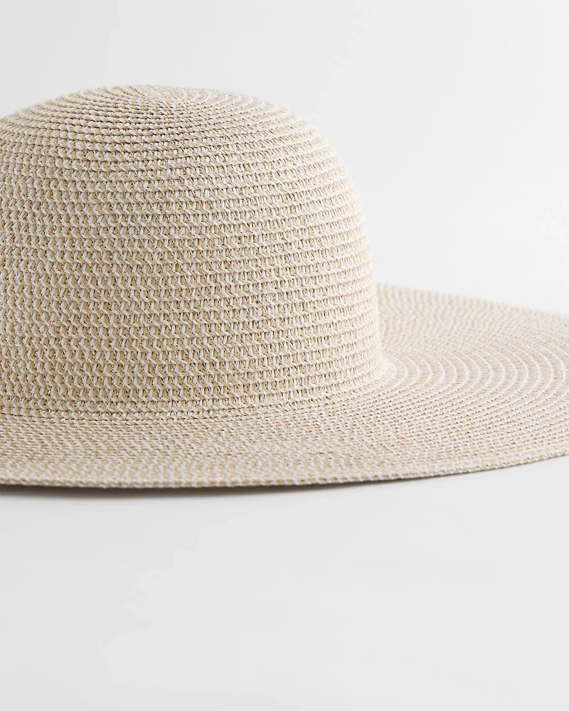 Metallic Straw Sun Hat
