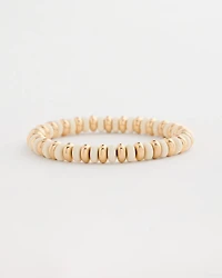 White Gold Slice Stretch Bracelet