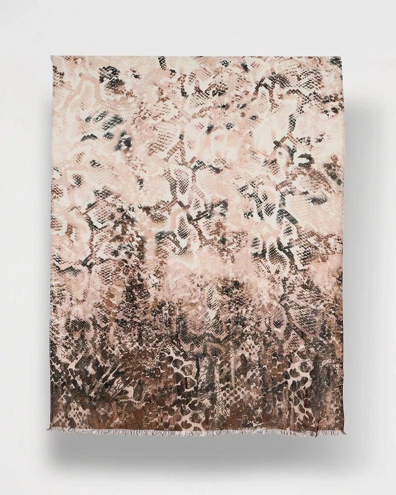 Python Printed Oblong Scarf