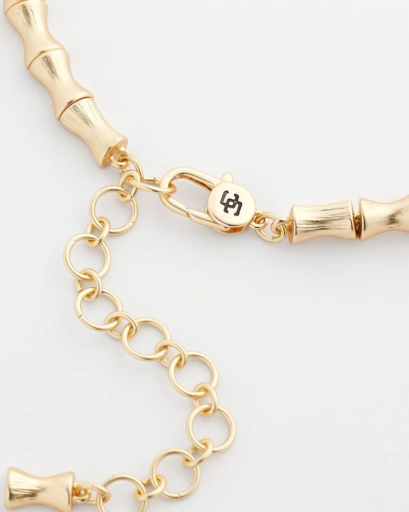 Golden Bamboo Collar Necklace