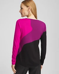 Colorblock V-neck Pullover Sweater