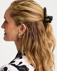 Black Raffia Hair Clip