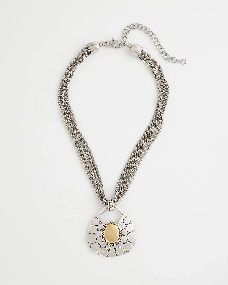 Island Metal Pendant Necklace