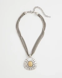 Island Metal Pendant Necklace