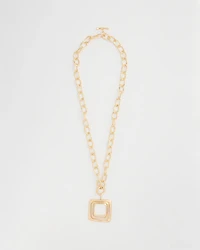Adjustable Square Pendant Necklace