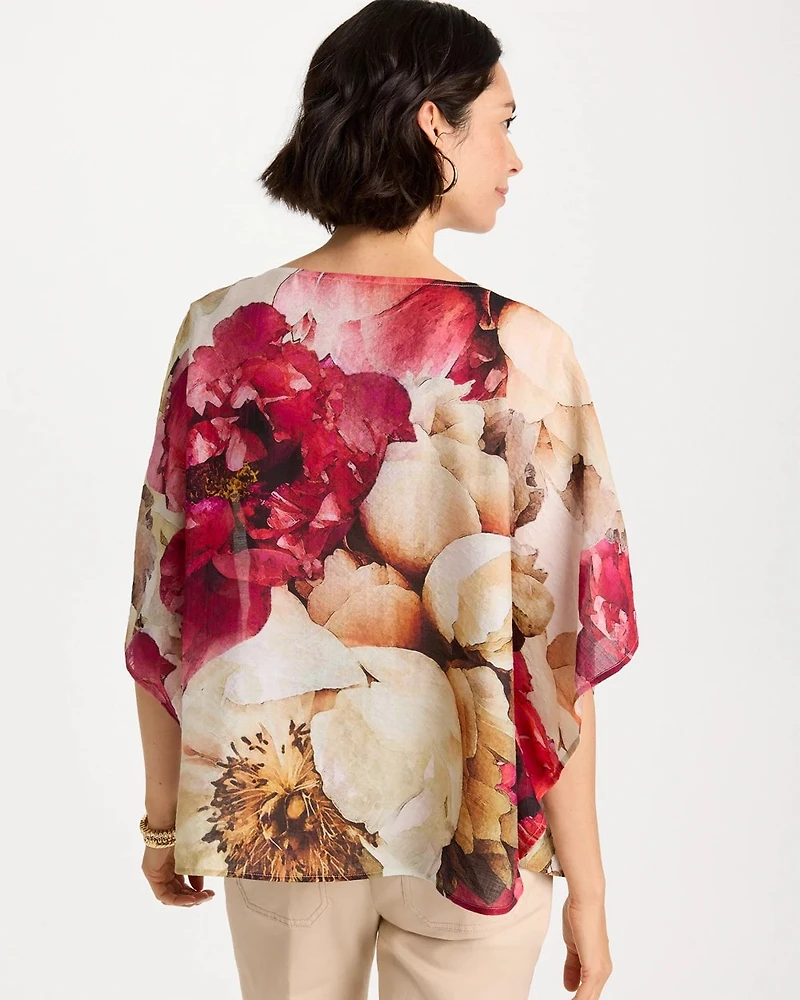 Boatneck Printed Poncho