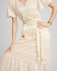 Petite Crochet-Lace Maxi Dress