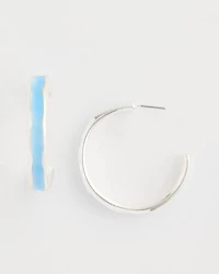 Sea Glass Inspired Hoop Earrings