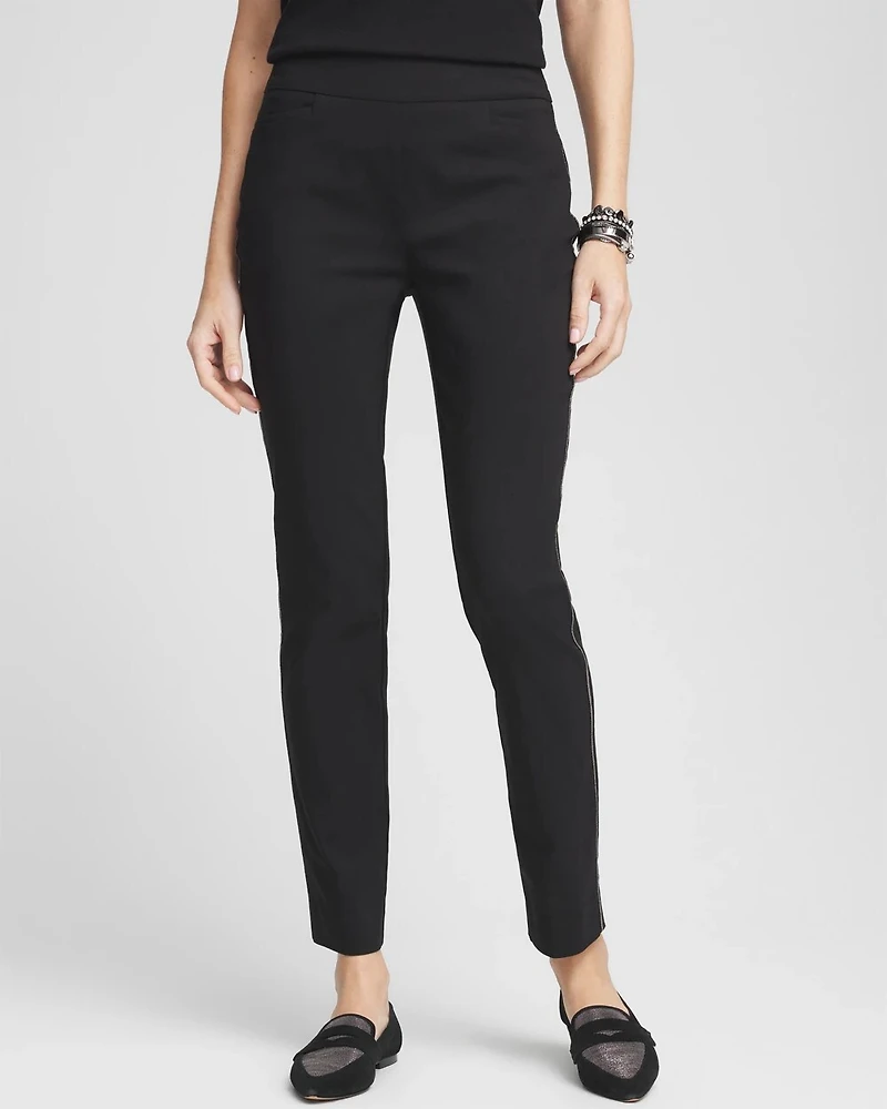 Brigitte Beaded Slim Ankle Pants