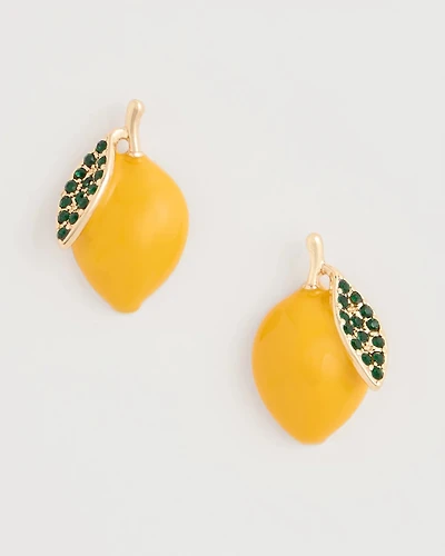 Luxurious Lemon Stud Earrings
