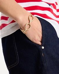 Goldtone Open Link Toggle Bracelet