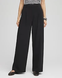 Crepe Pleated Relaxed Pants