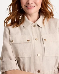 Linen Cargo Jacket