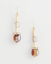 Art Deco Geo Glass Bead Earrings