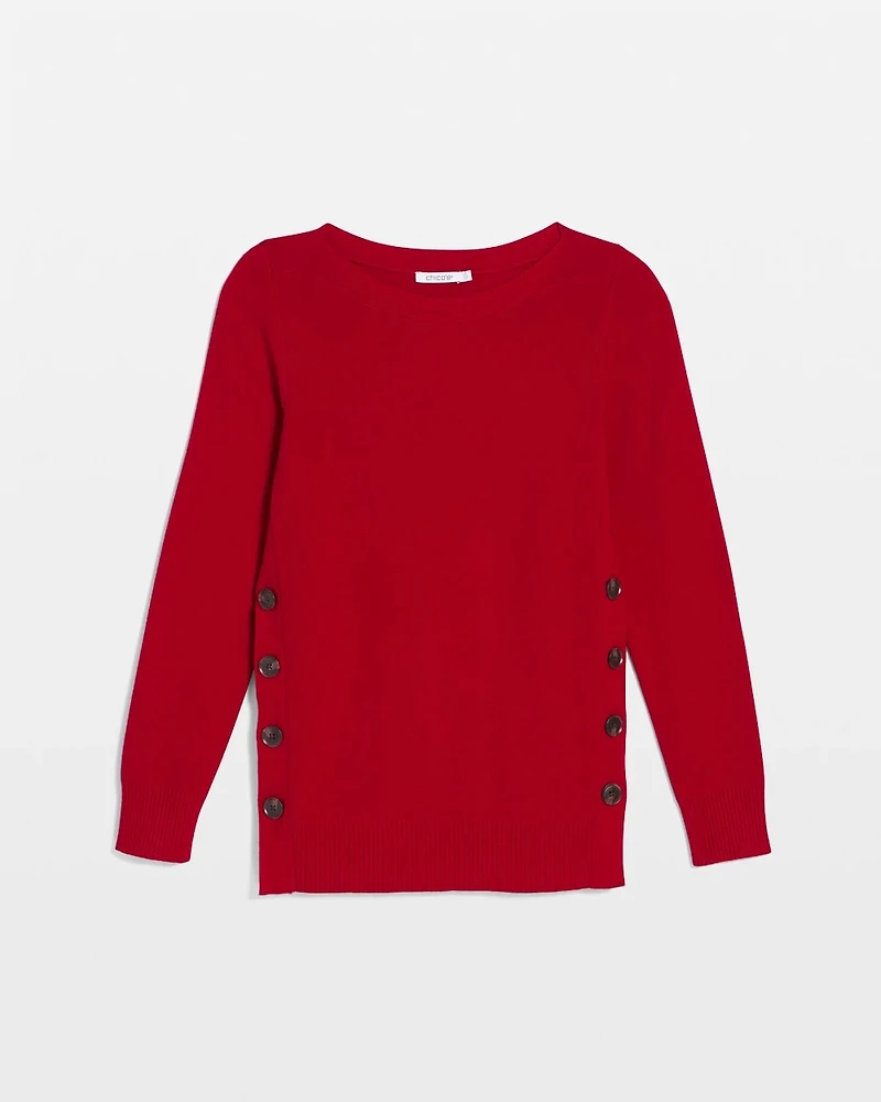 Ella Button Tunic Sweater