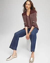 Ella Striped Long-Sleeve Cardigan
